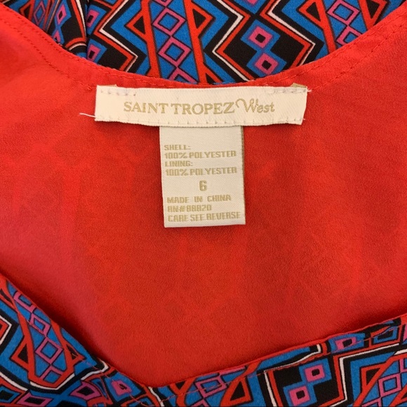 Saint Tropez West Multicolor Geometric Dress - Picture 5 of 5